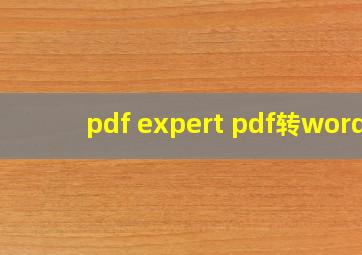 pdf expert pdf转word